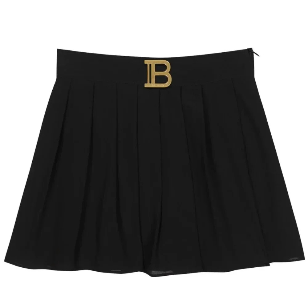 Balmain Kids Pleated Silk Skirt Size 14